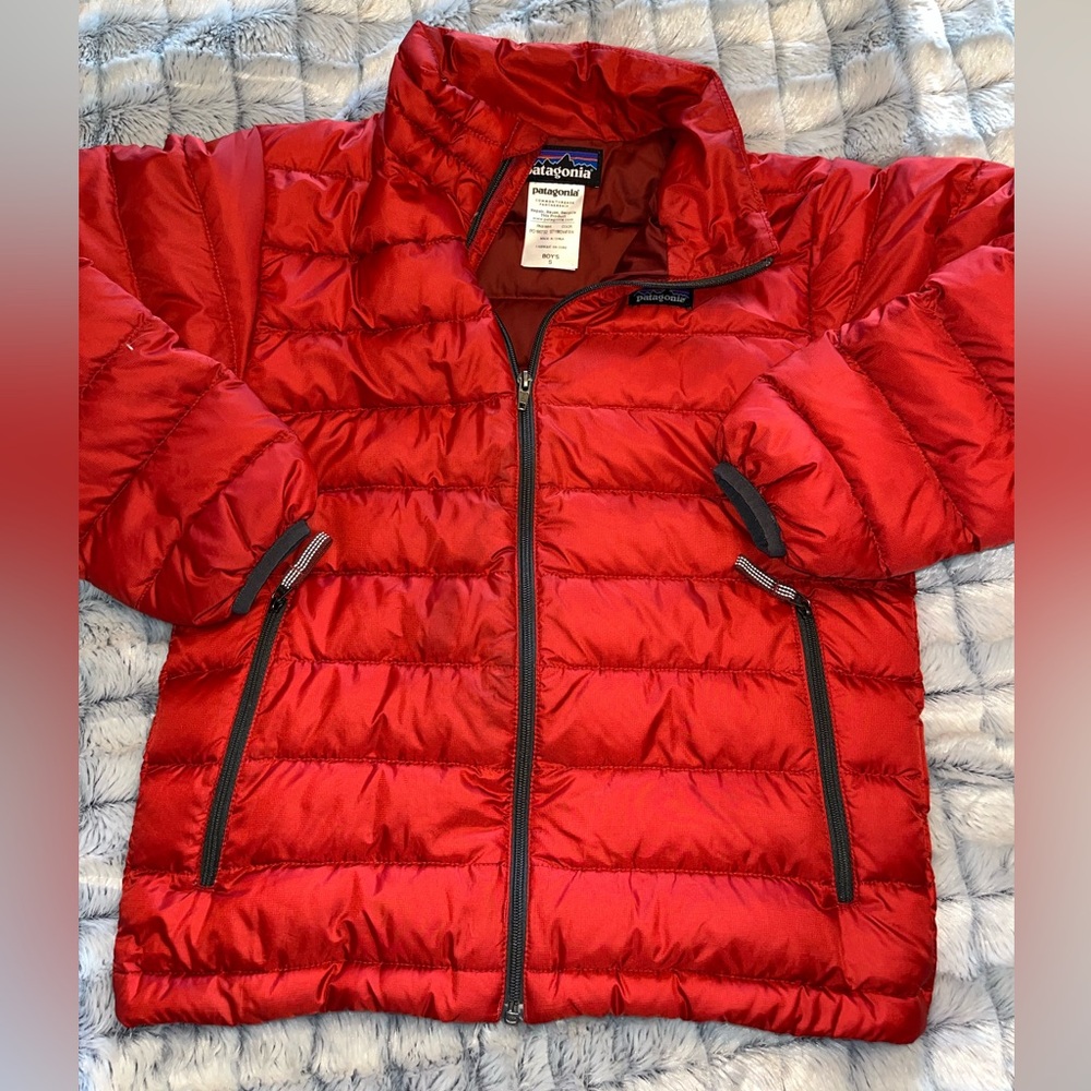 Patagonia Kids Vibrant Red Puffer Coat